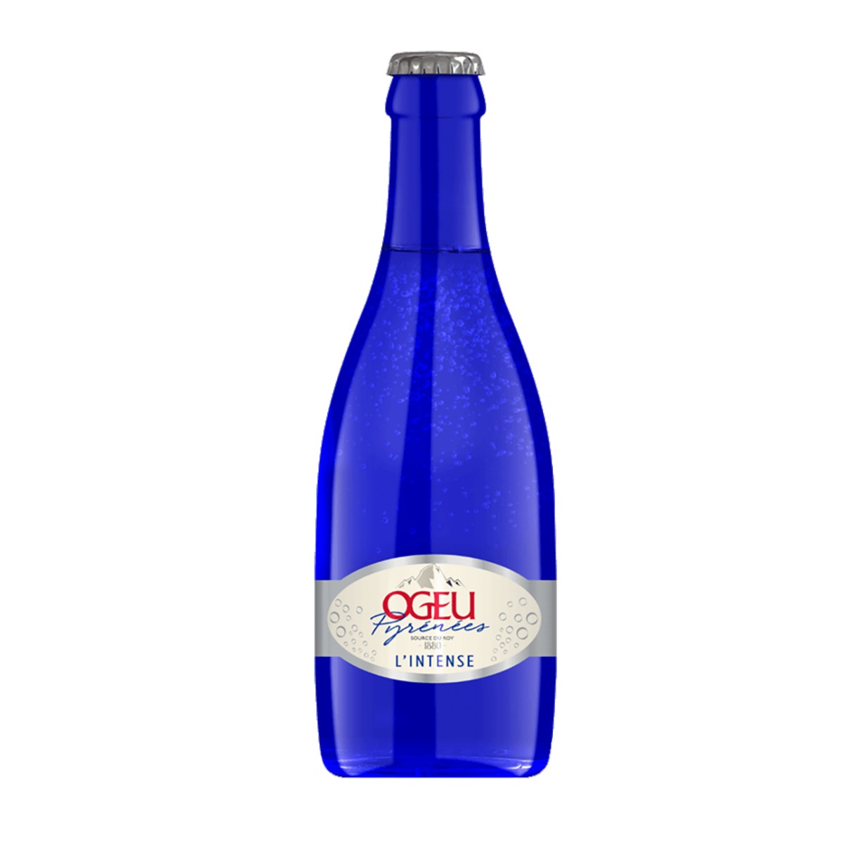 Small Ogeu Minerale (Blue) Spring Water from the Pyrenees Mountain - Glass Bottle 24/330
