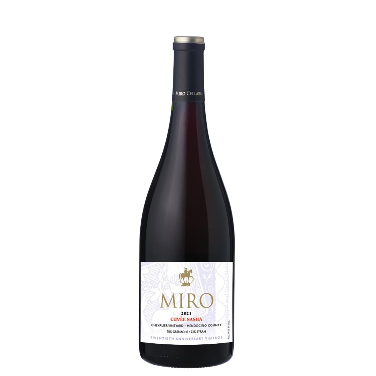 MIRO Chevalier Grenache/Syrah Blend 2021 GOLD Medal 100pts LA International Wine 12x750