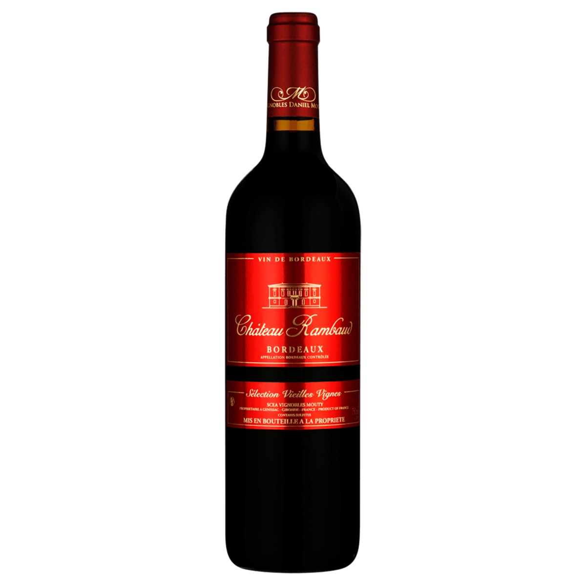 Bordeaux Red Chateau Rambaud - Vignobles Mouty ORGANIC 2022 - 6/750