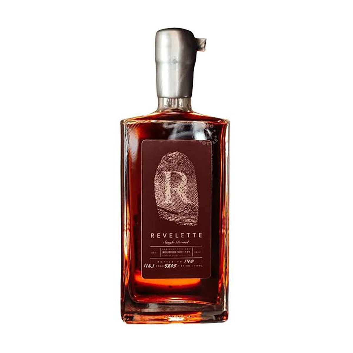 Bourbon Revelette Single Barrel RED LABEL  58% alcohol / 116 PROOF   12X750