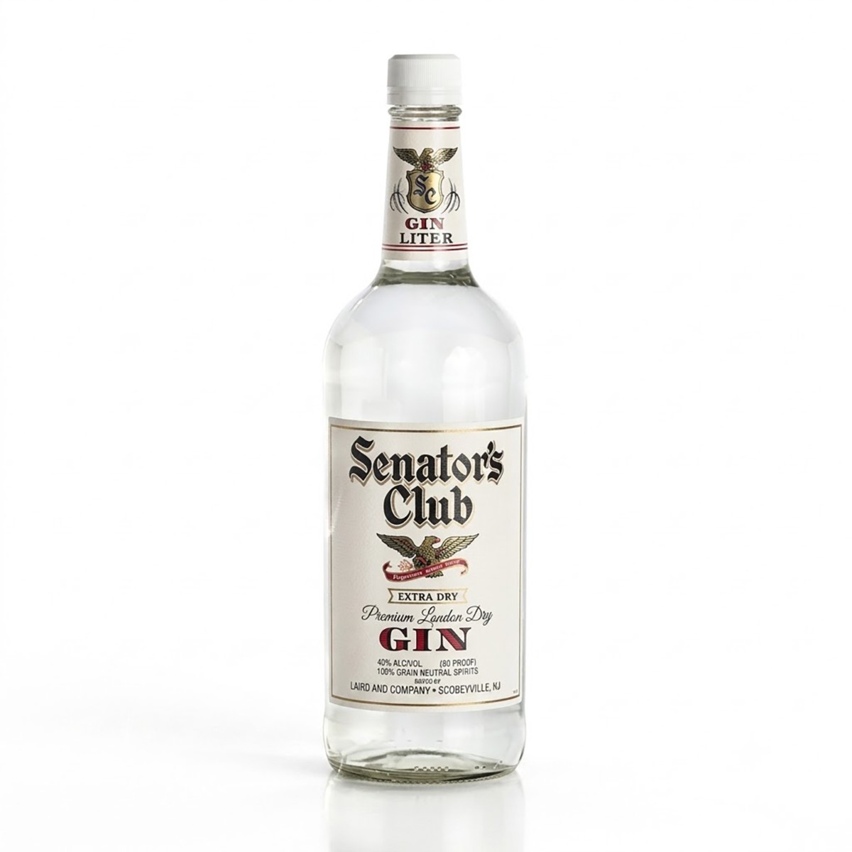 GIN  "Senators Club"    40% alcohol / 80 PROOF  12X1L