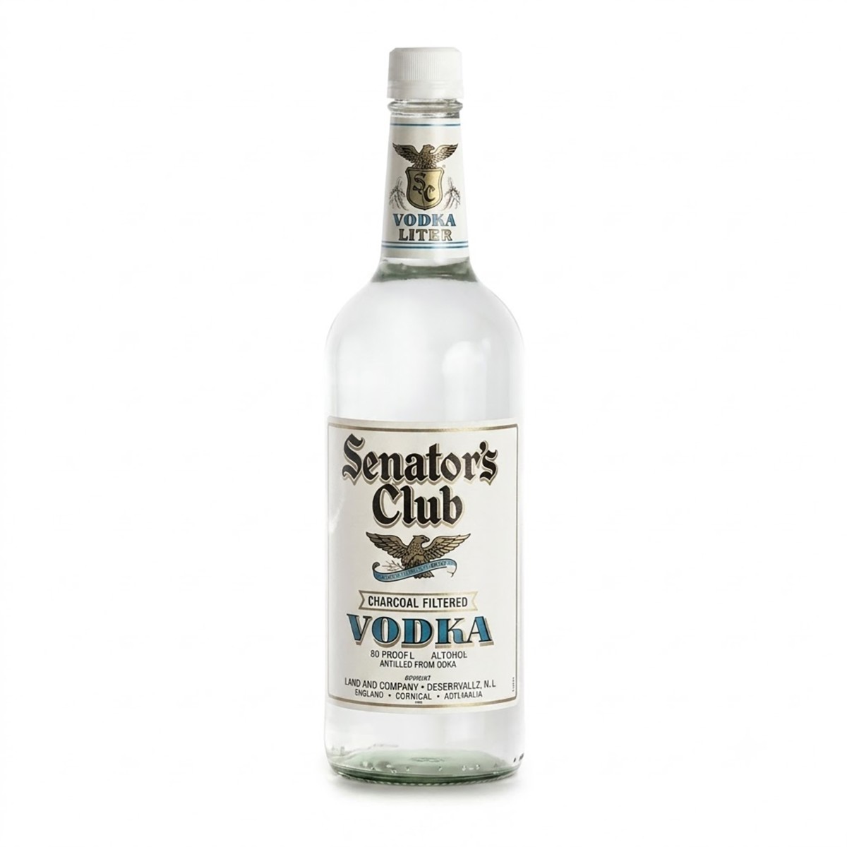 VODKA   "Senators Club"  40% alcohol / 80 PROOF  12X1L